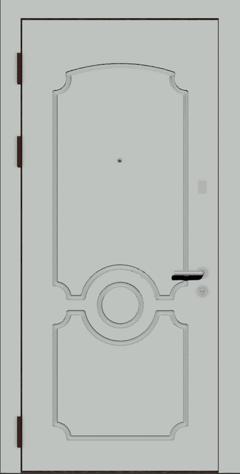 Металлическая входная дверь с отделкой эмаль серая 7035